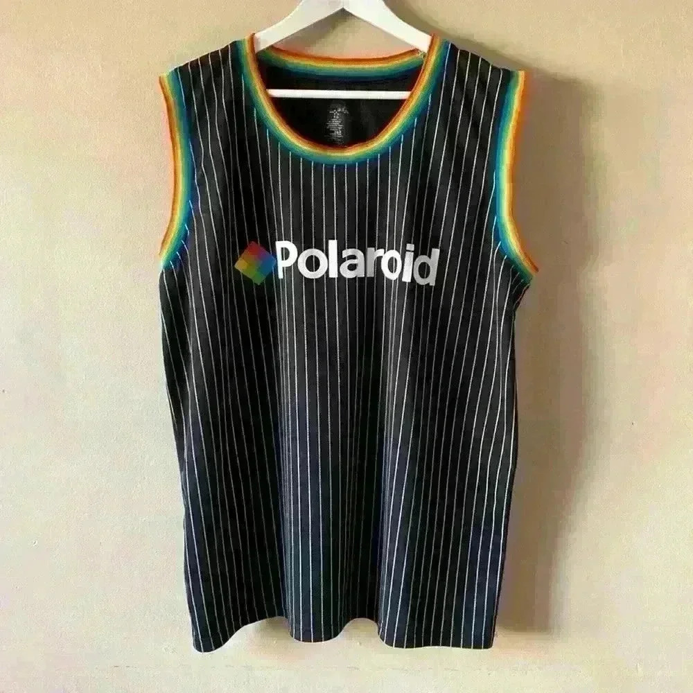 Polaroid Men’s Tank Top Large Rainbow Details
